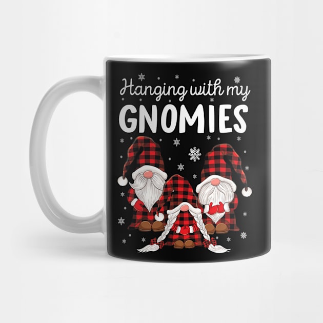 Cute Gnomes Buffalo Plaid pattern Gift Funny Christmas Gnome by ruffianlouse